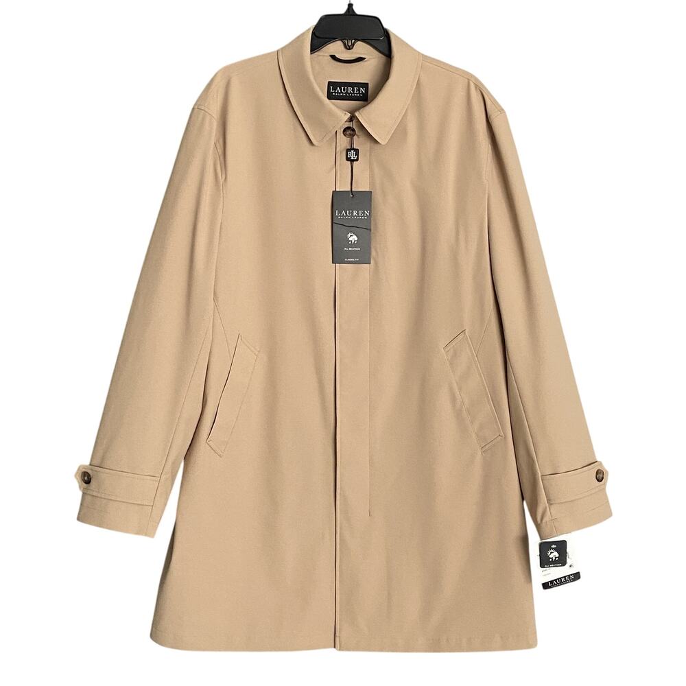Lauren Ralph Lauren Coat Men's 36R All-Weather Classic Fit Stanza Khaki NWT